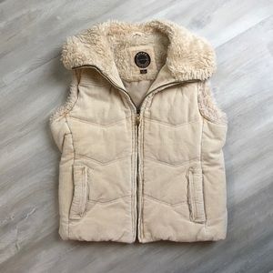 Giacca Vest with Faux Fur Edging, Size small